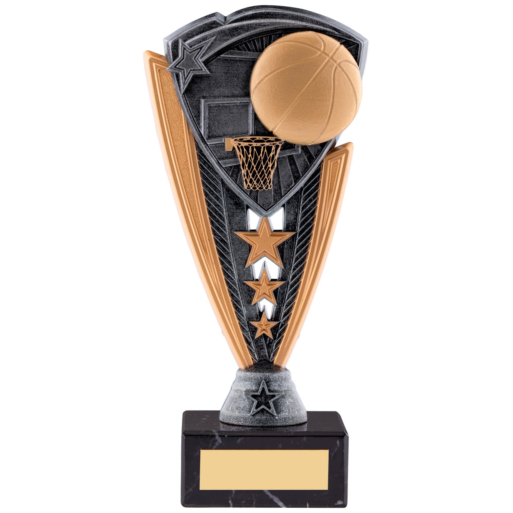 Basketball Utopia Award with Engraved Plaque on Marble Base