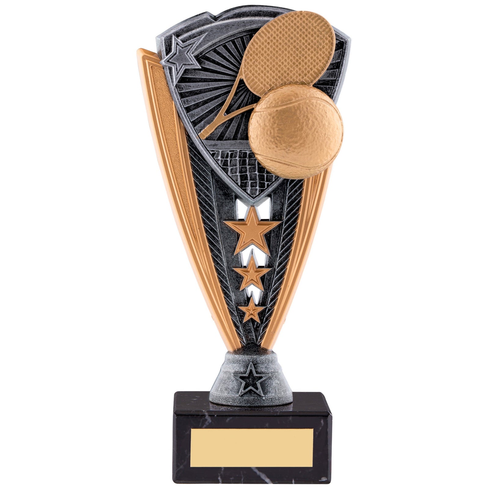Tennis Utopia Award with Engraved Plaque on Marble Base