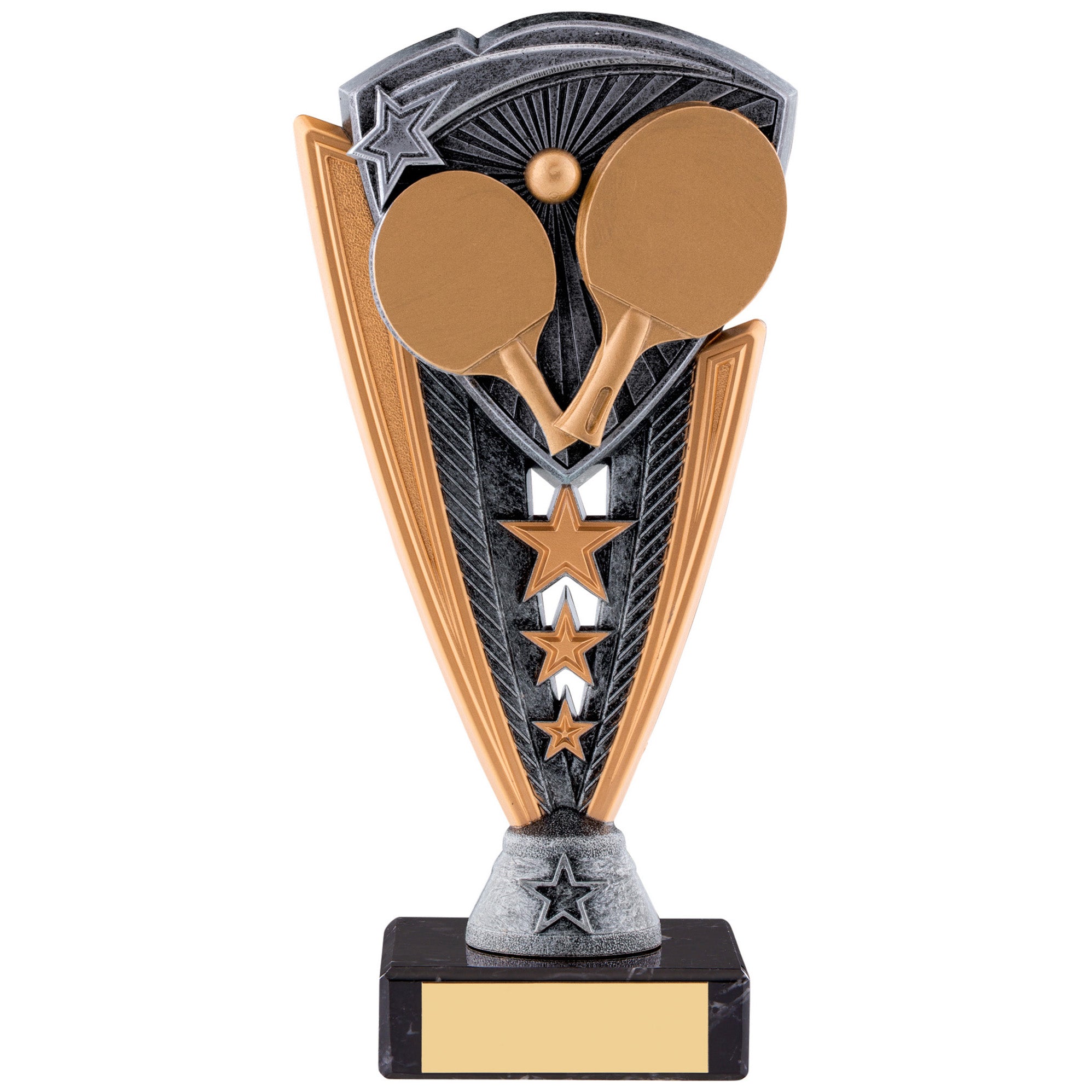 Table Tennis Utopia Award with Engraved Plaque on Marble Base