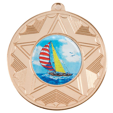 Sailing Gold Star 50mm Medal