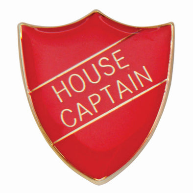 Scholar Pin Badge House Captain Red 25mm
