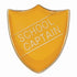 Scholar Pin Badge School Captain Yellow 25mm