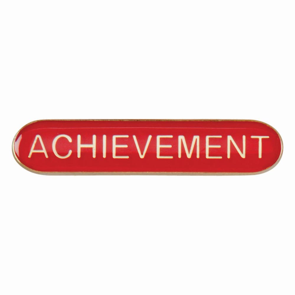 Scholar Bar Badge Achievement Red 40mm