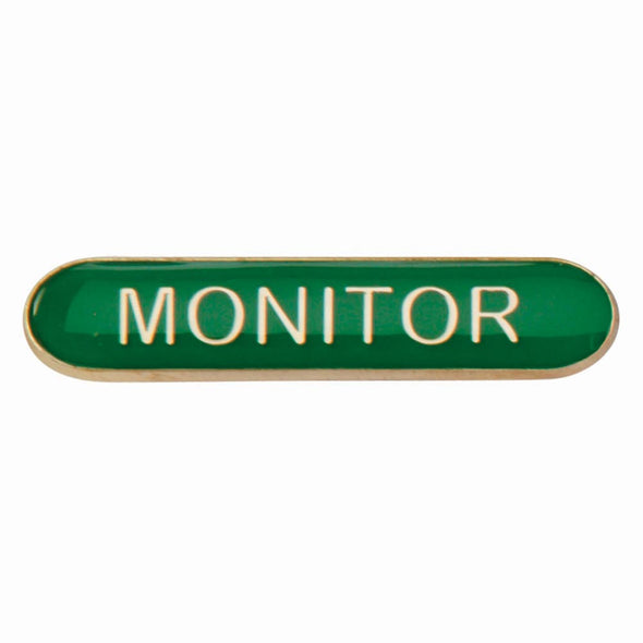 Scholar Bar Badge Monitor Green 40mm