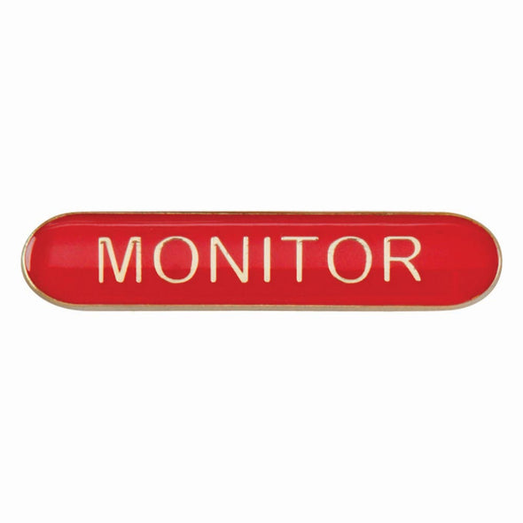 Scholar Bar Badge Monitor Red 40mm