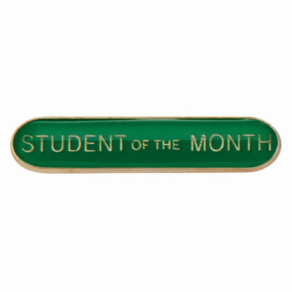 Scholar Bar Badge Student Of Month Green 40mm