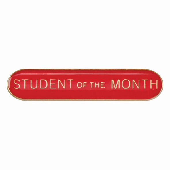 Scholar Bar Badge Student Of Month Red 40mm