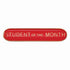 Scholar Bar Badge Student Of Month Red 40mm