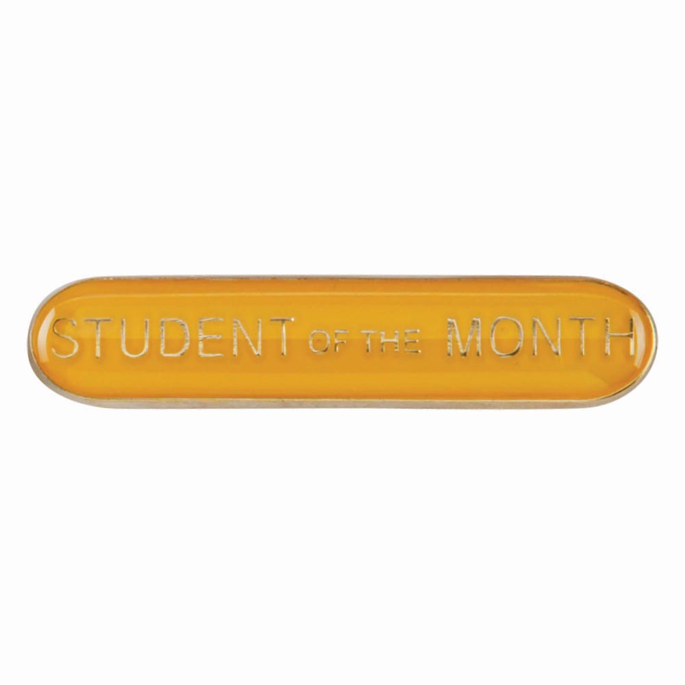 Scholar Bar Badge Student Of Month Yellow 40mm