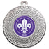 Scouts Fleur De Lis Silver Swirl 50mm Medal