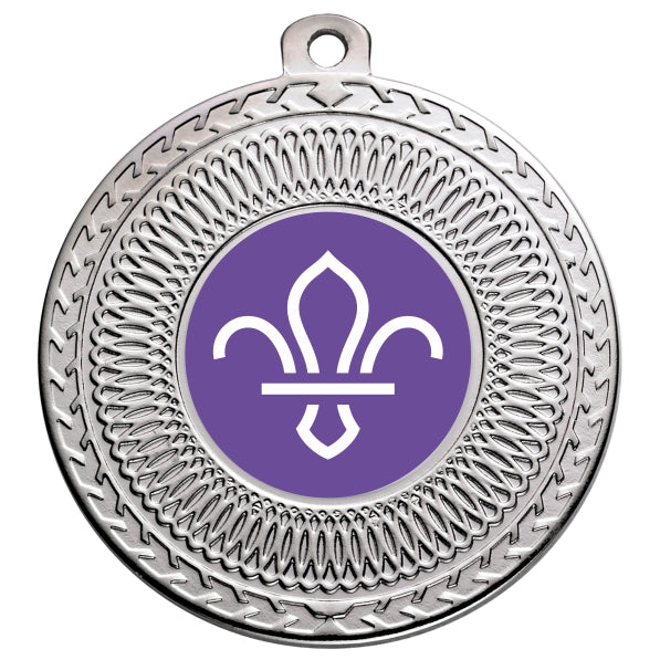 Scouts Silver Swirl 50mm Medal