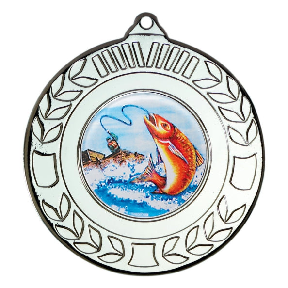 Sea Fishing Silver Laurel 50mm Medal