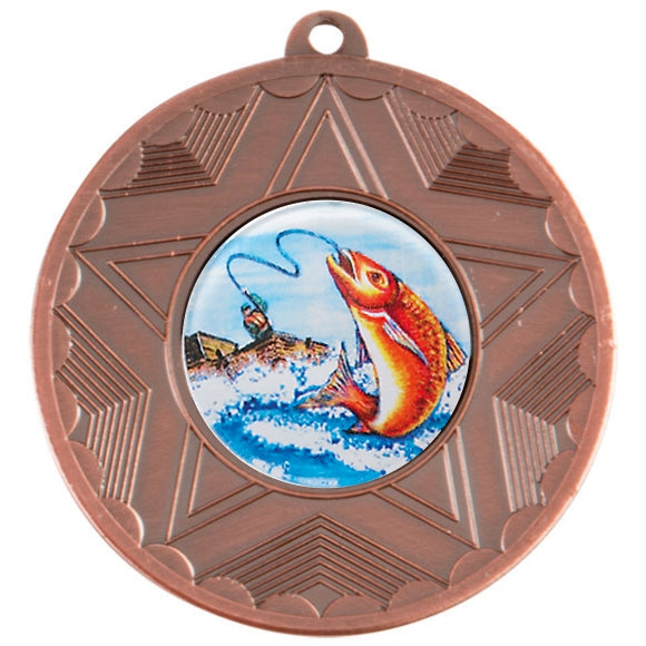 Sea Fishing Bronze Star 50mm Medal