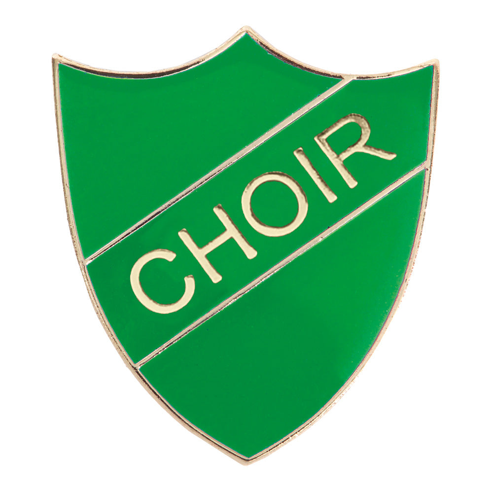 Green Choir Enamel Shield Badge
