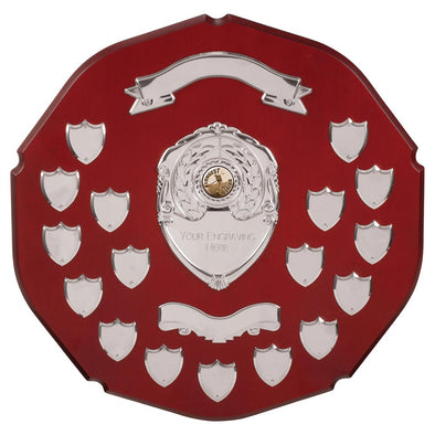 English Rose Annual Shield  365mm (14") - 17 Mini Shields