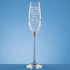 Single Diamante Champagne Flute with Spiral Design Cutting