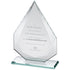 Jade Glass Award - Diamond With Silver-Lined Print