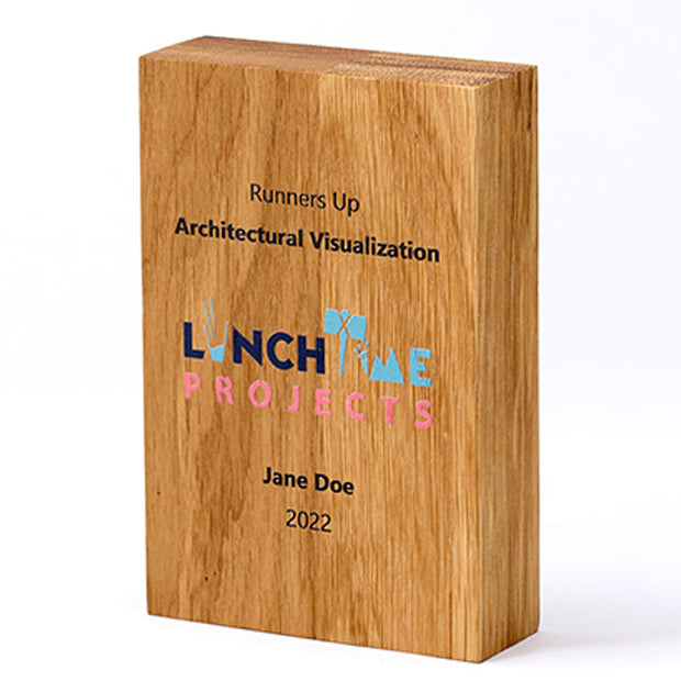 Sustainable Beech Rectangle Wooden Award