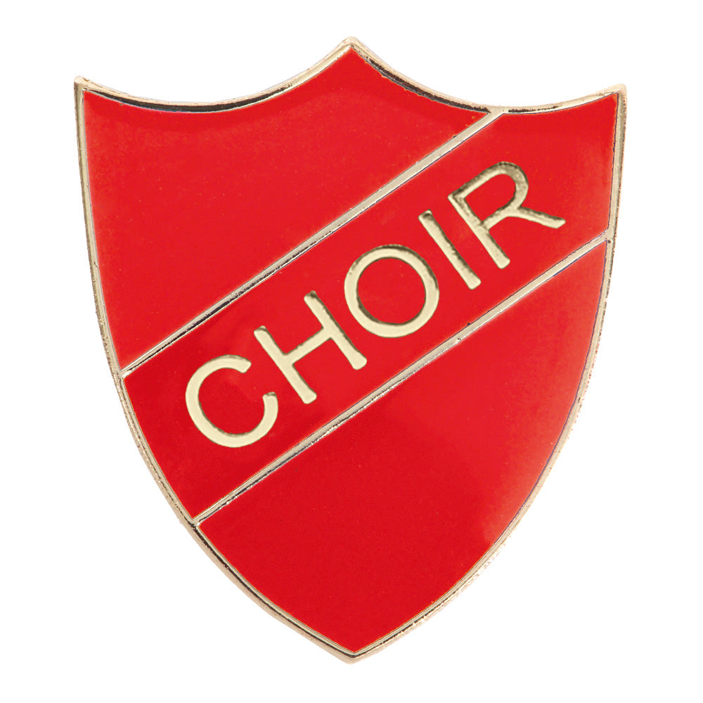 Red Choir Enamel Shield Badge