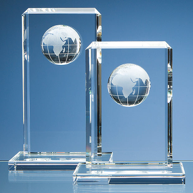 Crystal Globe Rectangle Award