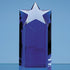 Engraved Sapphire Blue Star Column Award