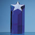 Engraved Sapphire Blue Star Column Award