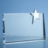 Crystal Horizontal Rectangle with Silver Star Award