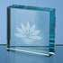 5cm Jade Glass Square Paperweight