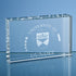 9cm Optical Crystal Rectangular Paperweight