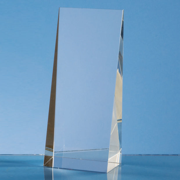 Engraved Crystal Wedge Rectangle Award