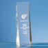 Engraved Crystal Wedge Rectangle Award