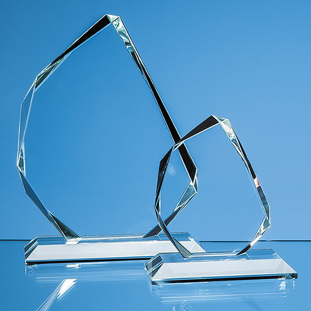 Engraved Glass Facetted Ice Peak Award