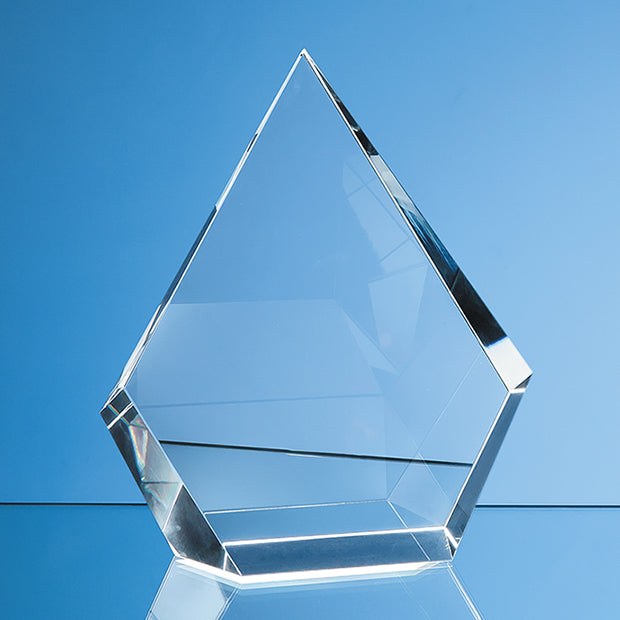 Engraved Crystal Facet Diamond Award