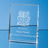 Engraved Crystal Vertical Wedge Award