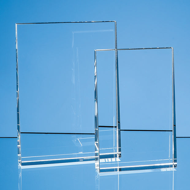 Engraved Crystal Vertical Wedge Award