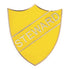 Yellow Steward Enamel Shield Badge
