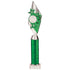 Pizzazz Plastic Tube Trophy - Silver & Green