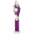 Pizzazz Plastic Tube Trophy - Silver & Purple