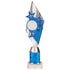 Pizzazz Plastic Tube Trophy - Silver & Blue