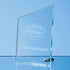 Jade Glass Peak Award with Chrome Pin