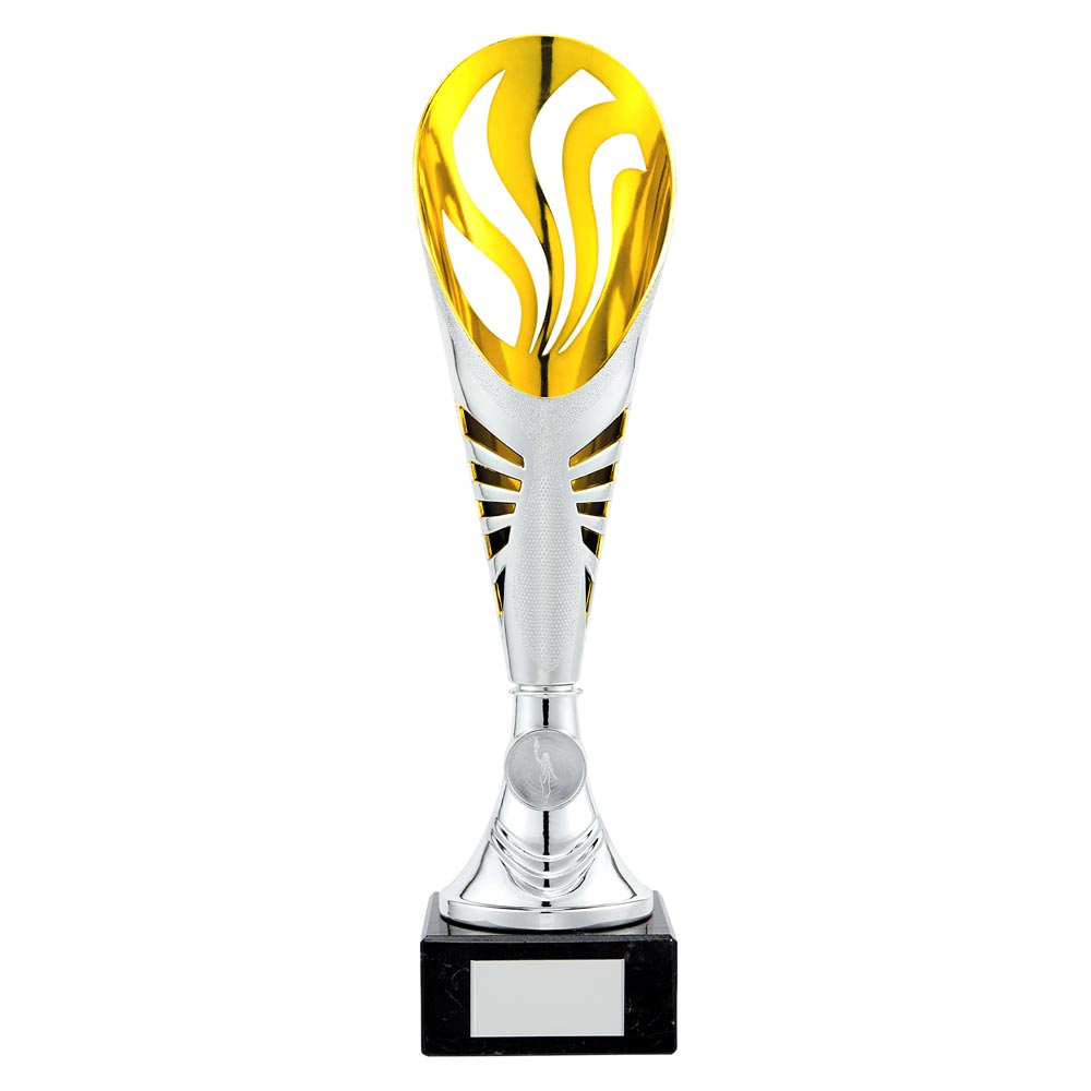 Supreme Plastic Trophy Cup - Silver & Gold