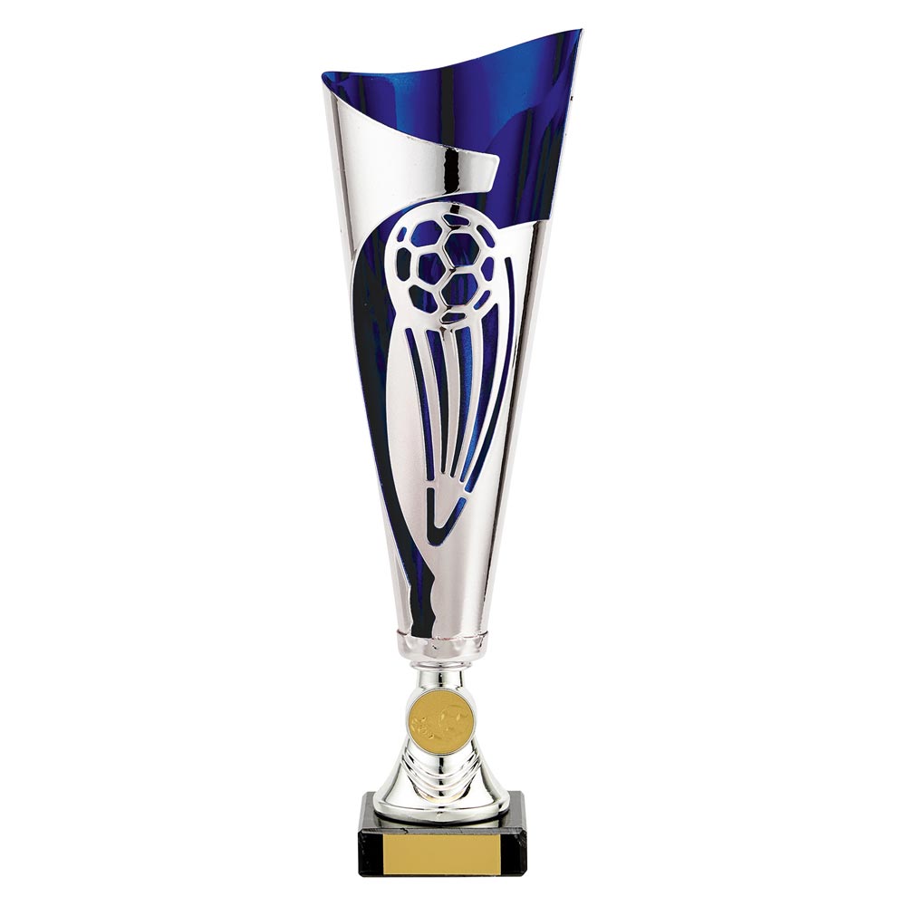Champions Football Trophy Cup (Silver & Blue)