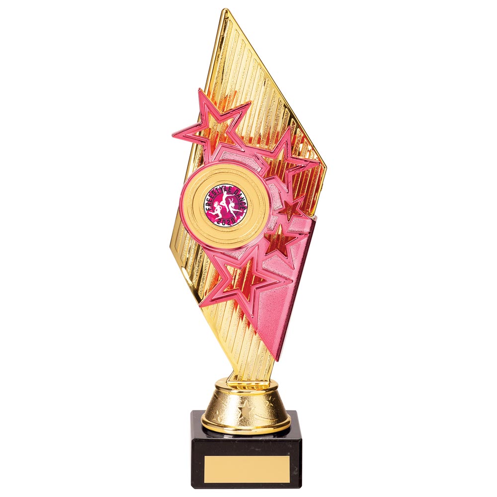 Pizzazz Plastic Trophy - Gold & Pink