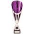 Rising Stars Plastic Laser Cut Trophy Cup - Silver & Purple