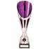 Rising Stars Plastic Laser Cut Trophy Cup - Silver & Purple