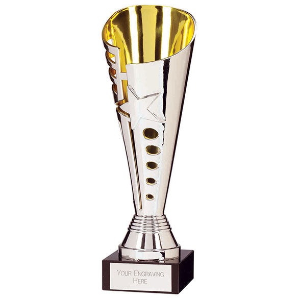 Sunfire Plastic Trophy Cup (Silver/Gold)