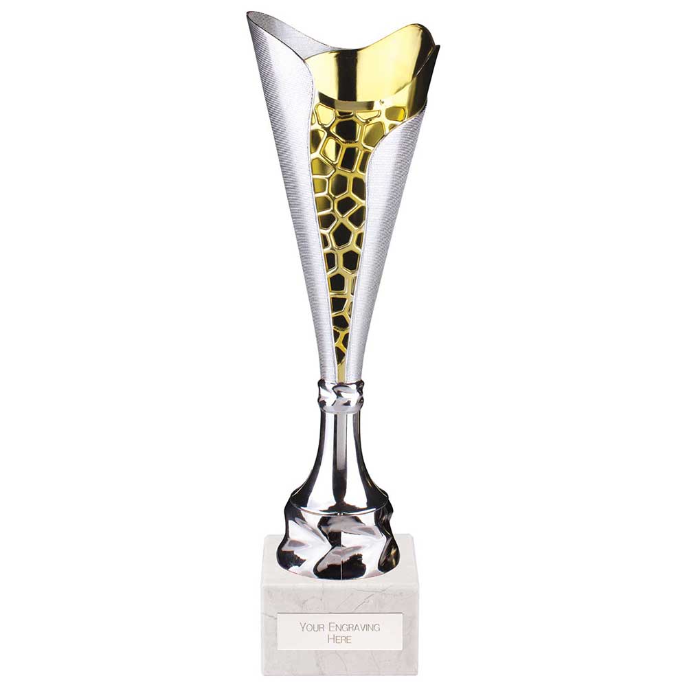 Utopia Laser Cut Trophy Cup (Silver & Gold)