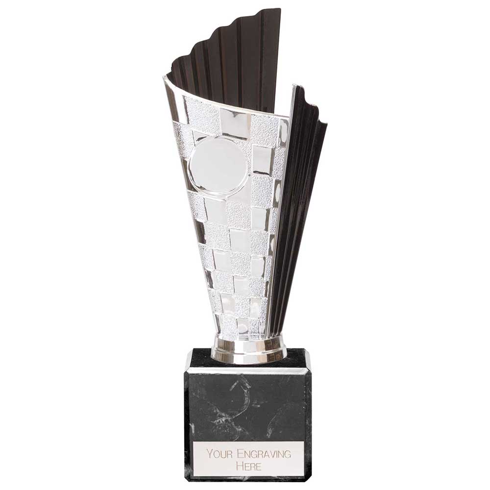Flash Chequered Flag Trophy - Black