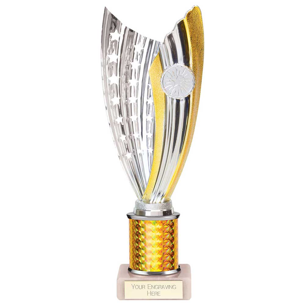 Glamstar Plastic Column Trophy - Gold