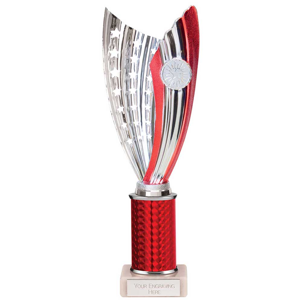 Glamstar Plastic Column Trophy - Red